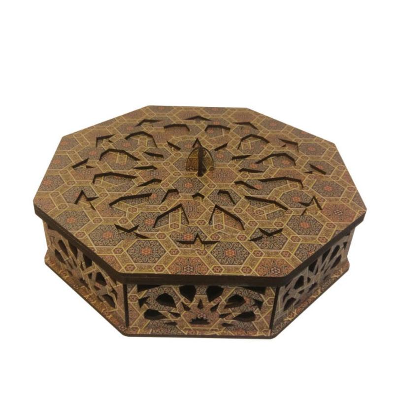 جعبه پذیرایی چوبی مدل معرق آریان لوکس