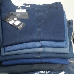 شلوار لی مردانه کلاسیک جیب بغل راسته  در 6 رنگ سایز 42 تا 60 درجه یک