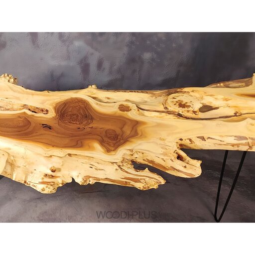 سفارش ساخت میز کنسول روستیک با چوب درخت سنجد پایه فلزی. ارسال با چاپار و به صورت پسکرایه 