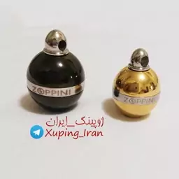 جاسوئیچی یا جاکلیدی زوپینی لاکچری فلزی کروی مشکی و طلایی سایز کوچک جاسوییچی هدیه کادو