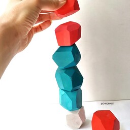 اسباب بازی ساخت برج تعادلی چوبی 