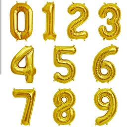 بادکنک فویلی اعداد طلایی