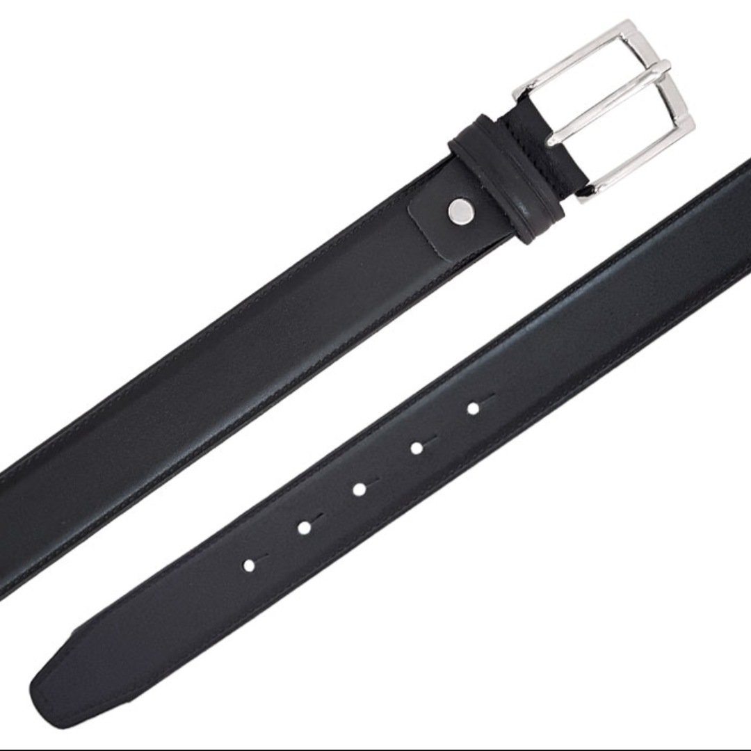 کمربند مردانه چرم دلربا چرم طبیعی گاوی کد04 مشکی