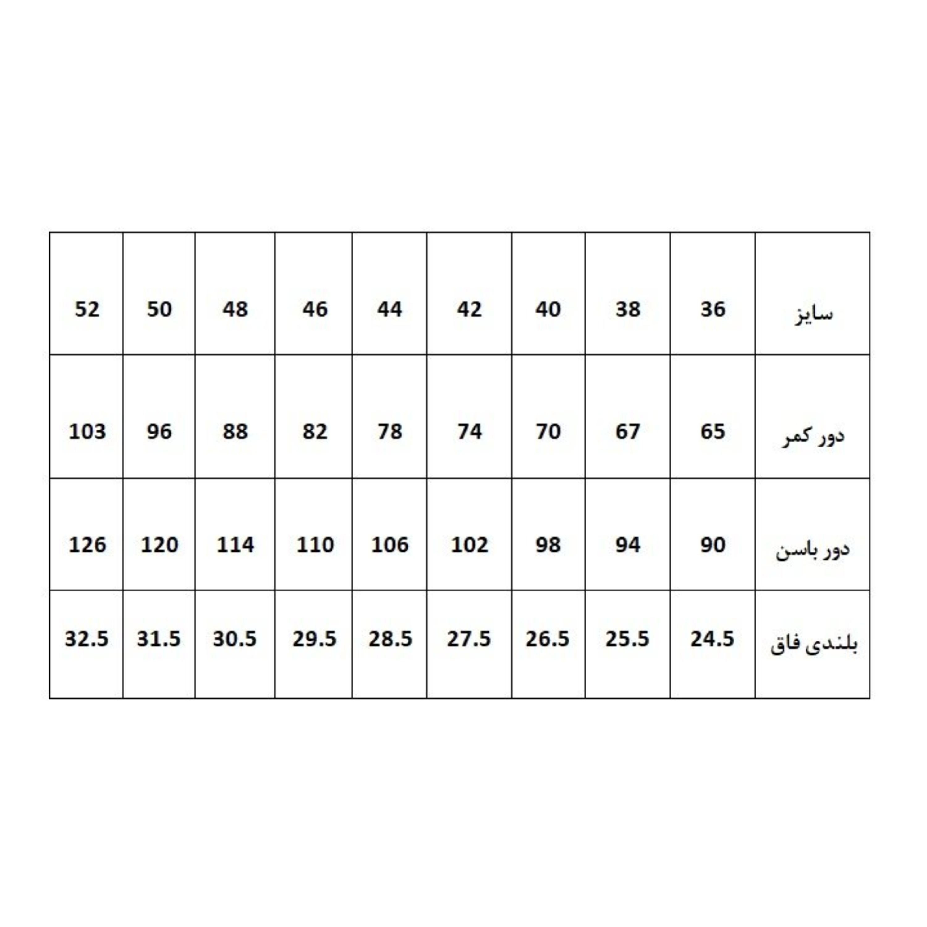 الگو آماده خیاطی شلوار زنانه متد مولر از سایز 36 تا 52