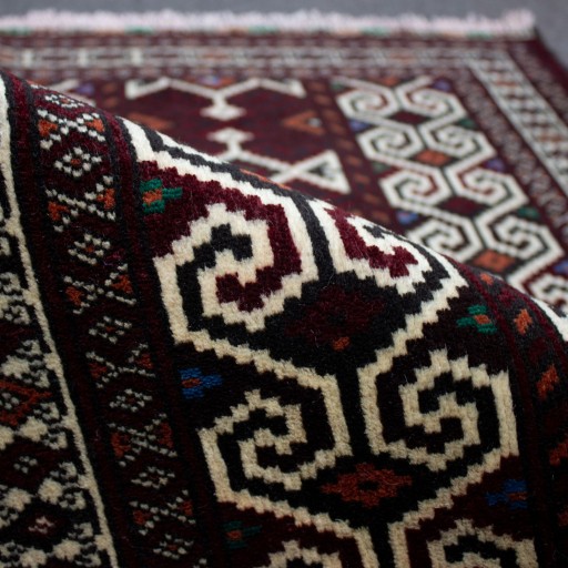 فرش ترکمن دستبافت یک متری کد 7148