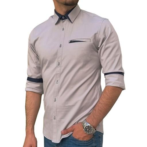 پیراهن مردانه قواره آزاد پایتی جامه برای افراد درشت اندام  به رنگ طوسی کد 30