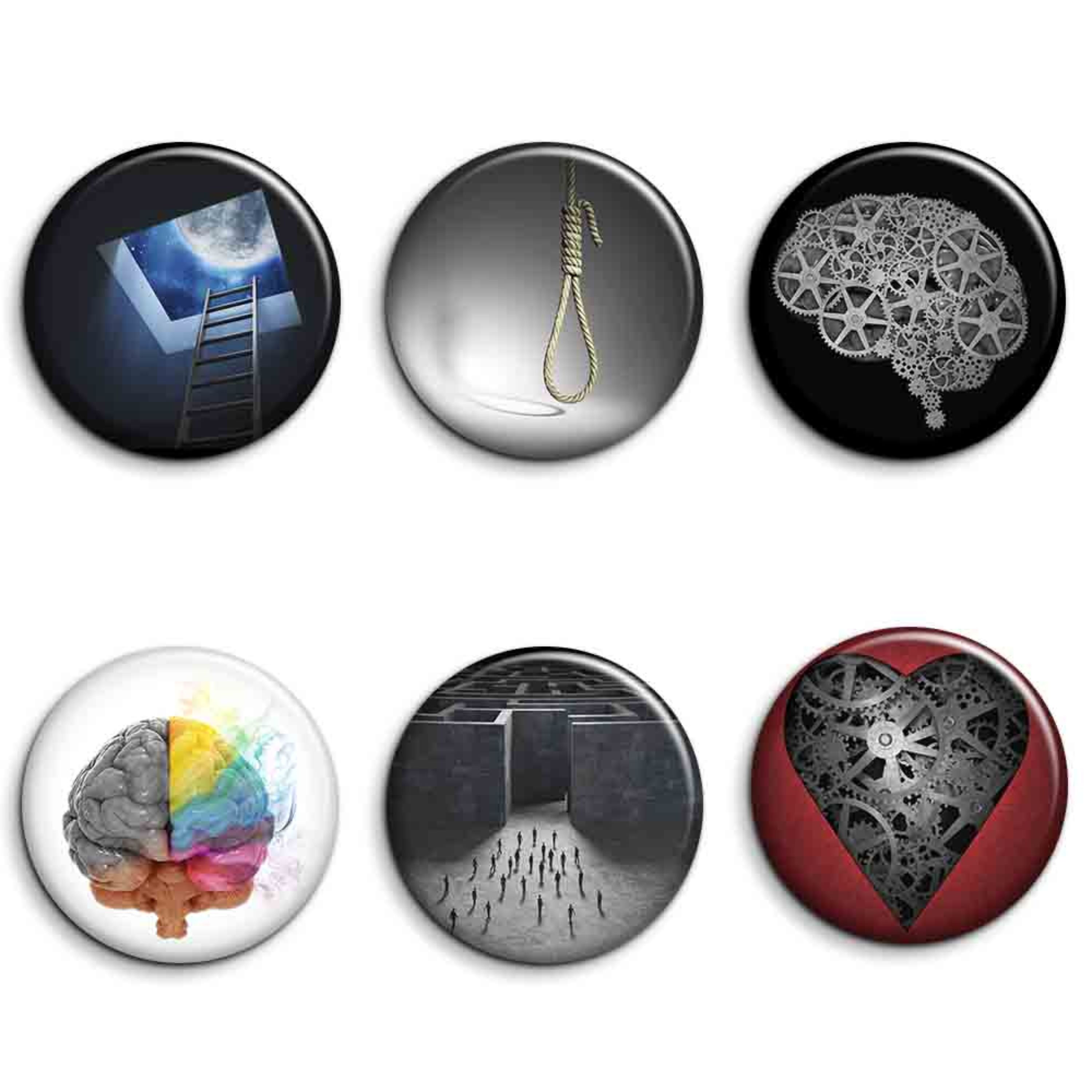 پیکسل افرا توس طرح متنوع مفهومی تفکر بسته 6 عددی