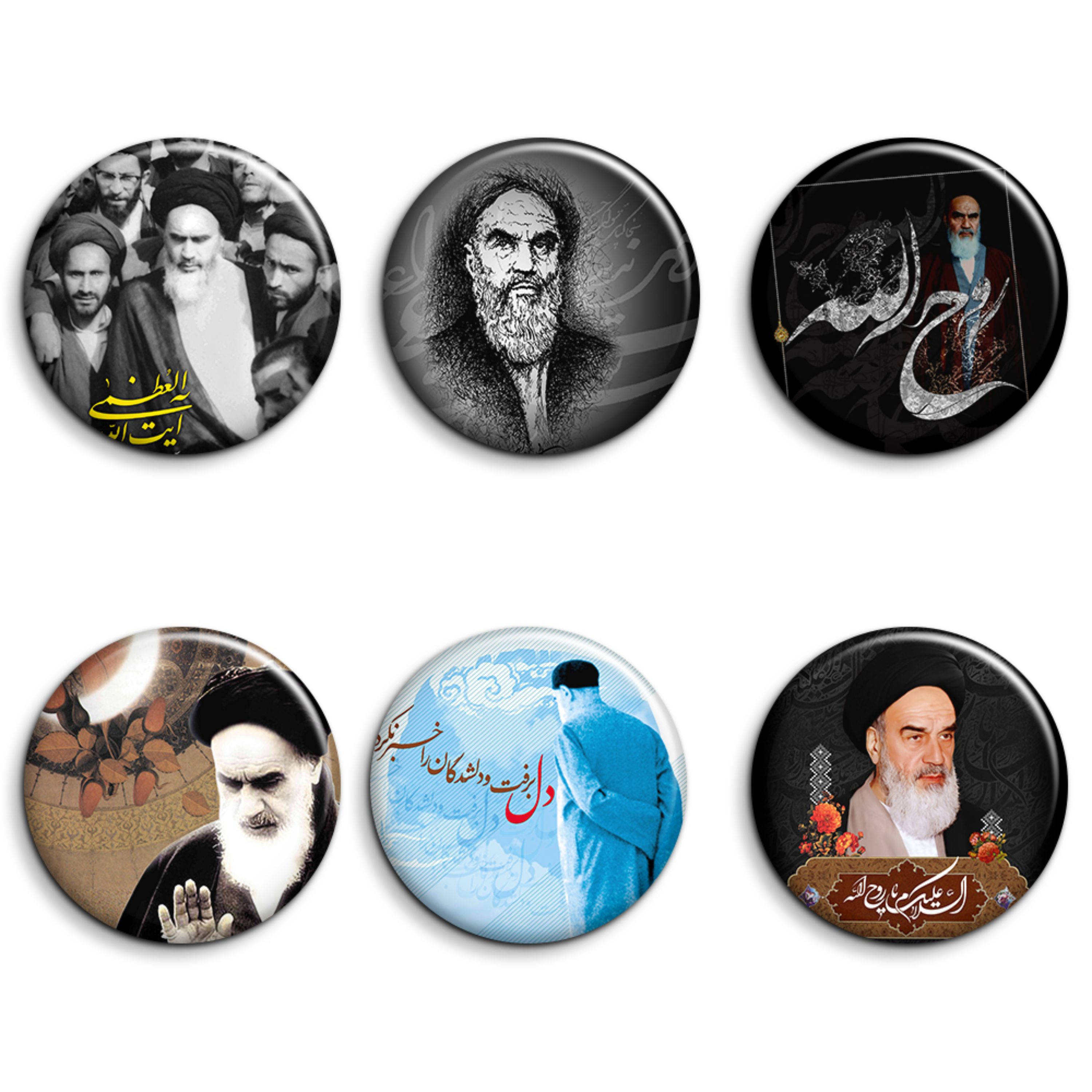 پیکسل افرا توس طرح های متنوع امام خمینی 4 (ره) بسته 6 عددی