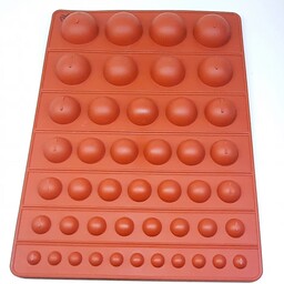 قالب نیمکره میکس سیلیکونی شکلات از قطر نیم سانت تا 5 سانتی متر

