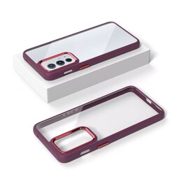 کاور  شفاف دکمه فلزی مدل New Skin مناسب برای گوشی موبایل Samsung Galaxy A12-M12

