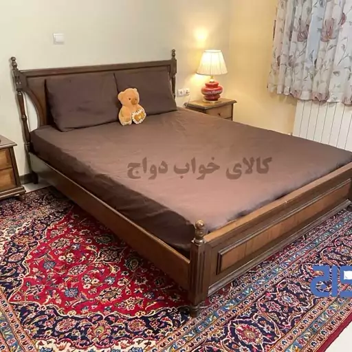 ست روتختی کشدار دونفره 3تکه تک رنگ شکلاتی عرض 180 (پارچه میکرو خارجی)