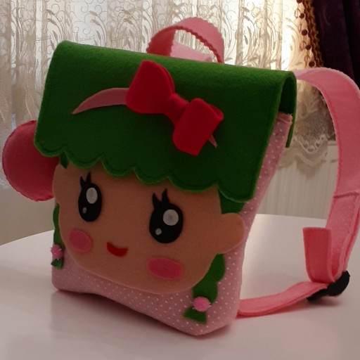 کیف دخترانه نمدی طرح عروسکی