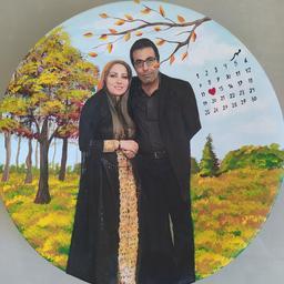دیوارکوب عکس چهره نقاشی منظره تقویم دار هدیه تولد کادو سالگرد ازدواج قطر 30
