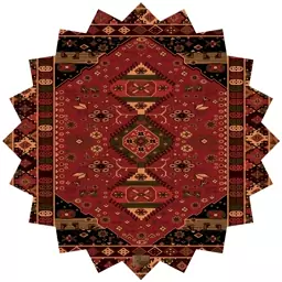 رومیزی مخمل رنس مدل T6-42455 سایز 90x95 سانتی متر 