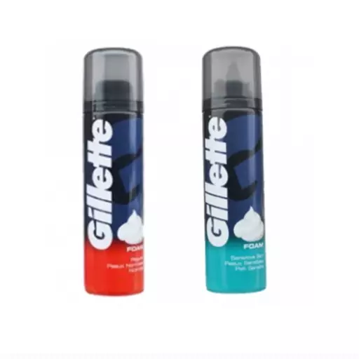 فوم اصلاح ژیلت (Gillette) سری Sensitive 200 میل