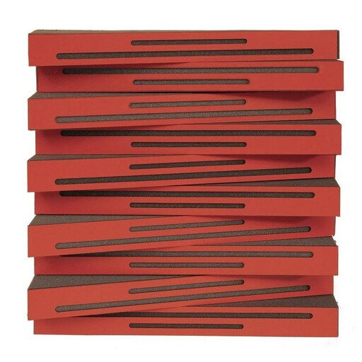 پنل آکوستیک دیفیوزر وود پلاس ابعاد 50در50 رنگ قرمز