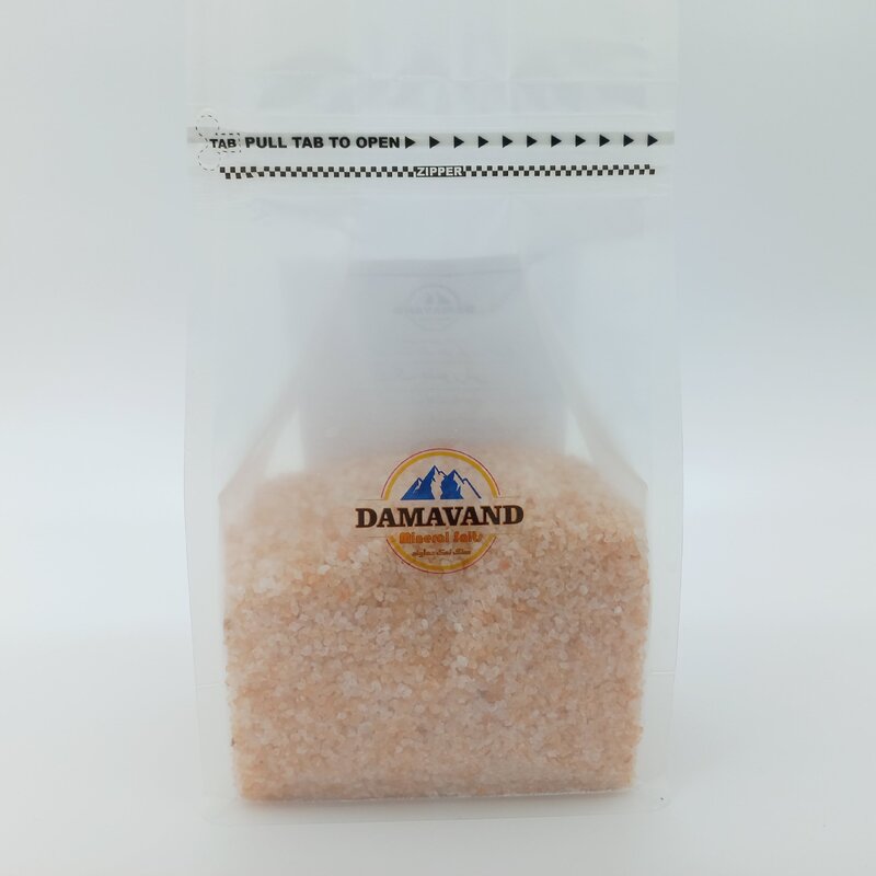 نمک صورتی دانه بندی  شکری صادراتی دماوند بسته 1 کیلوگرمی مناسب دیابت یا قند خون و پر کاری تیروئید و مصارف روزانه