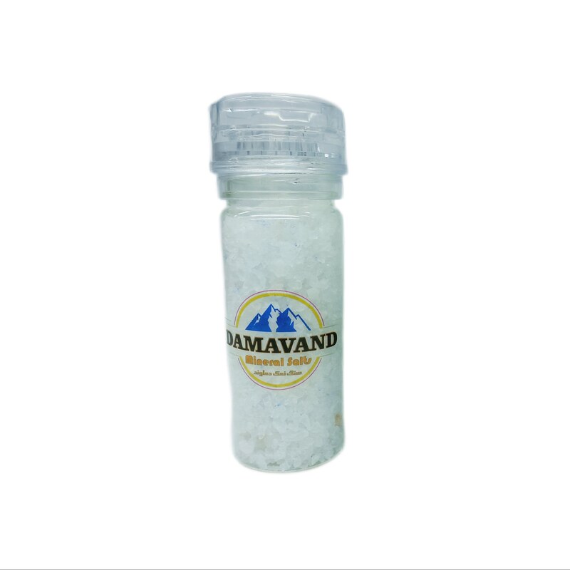 نمکساب حاوی 150 گرم دل نمک دانه بندی گرانوله  برند دماوند مناسب پر کاری تیروئید پیشگیری و مصارف روزانه
