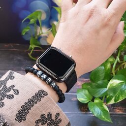ساعت ال ای دی دیجیتالی زنانه با دستبند به اسم دلخواه قفل مغناطیسی 