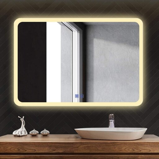 آینه سرویس بهداشتی مدل نگار  به همراه تاچ و گرم کن