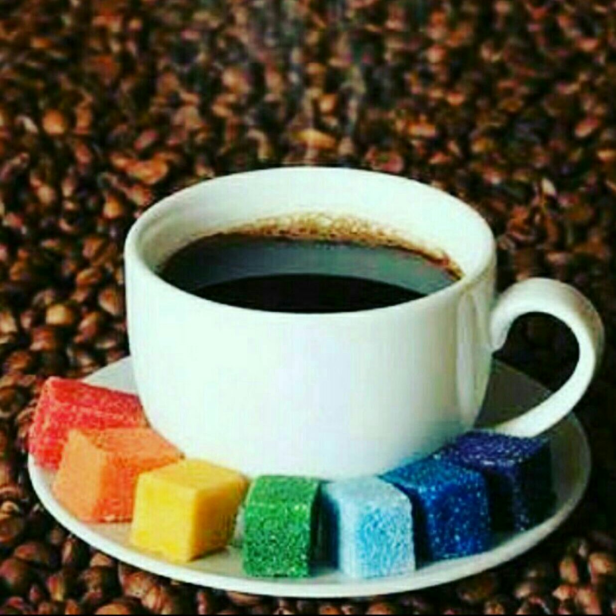 حبه قندرنگی(طعم دار)وانیلی