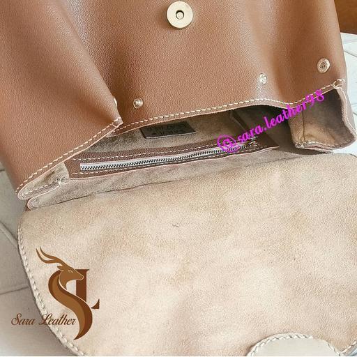 کیف دوشی زنانه 3 رنگ بسیار شیک با چرم طبیعی بز