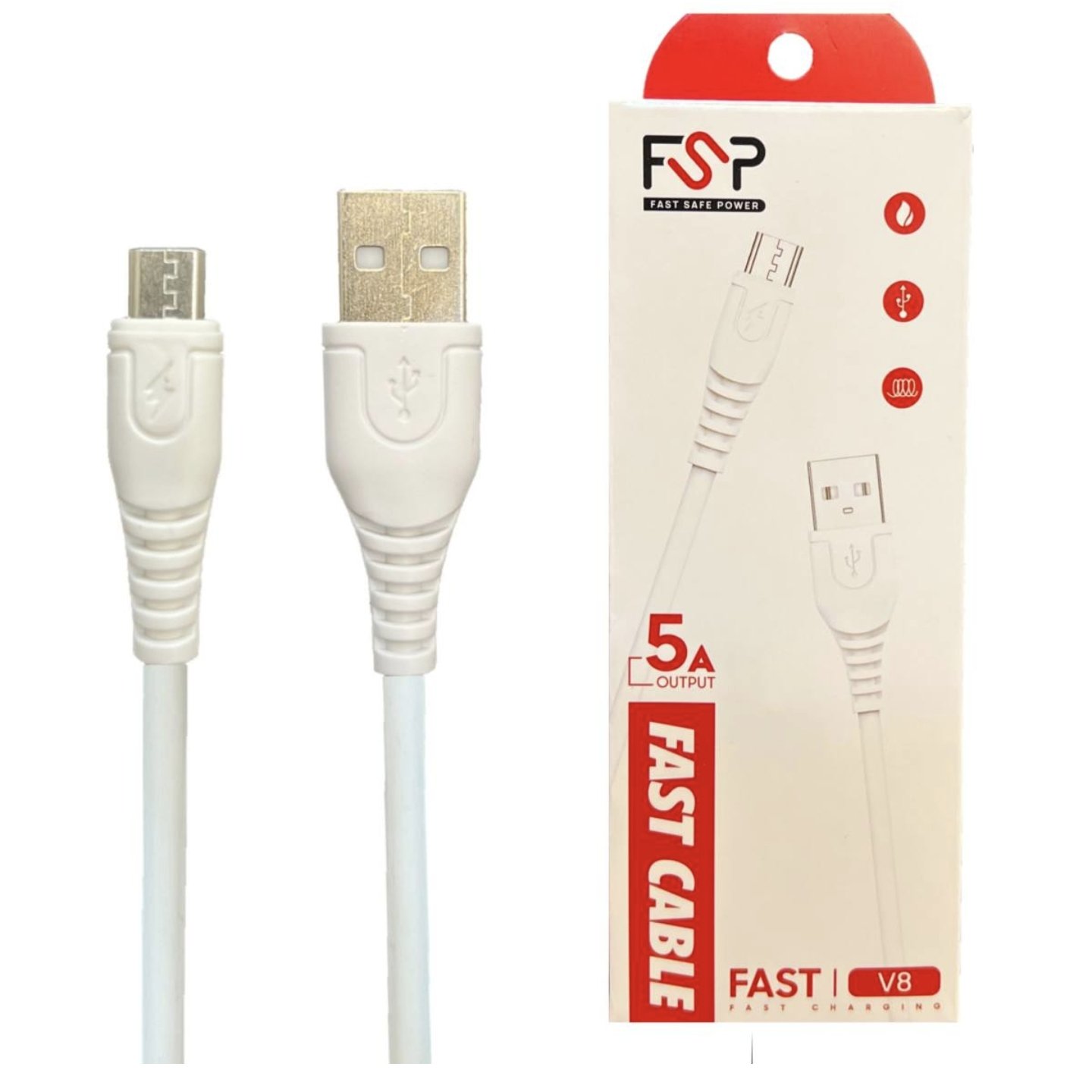 کابل شارژ  اندروید  fsp تایپ c مدل fast charging 