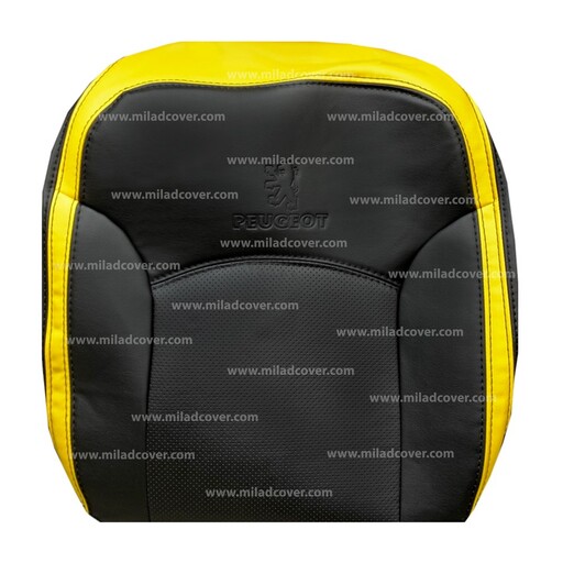 روکش صندلی پژو 206 و 207 چرم رنگ مشکی و زرد

