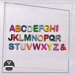 پک کامل مگنت حروف بزرگ و کوچک انگلیسی - سایز هر حرف دو و نیم سانت - جنس چوبی - نقاشی شده با دست - ضدآب