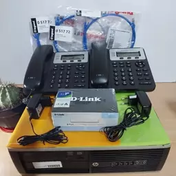 پک کامل سیستم تلفنی ویپ voip با تلفن های تحت شبکه ip phone برند گرنداستریم مدل 1625 به همراه برنامه ریزی کامل 