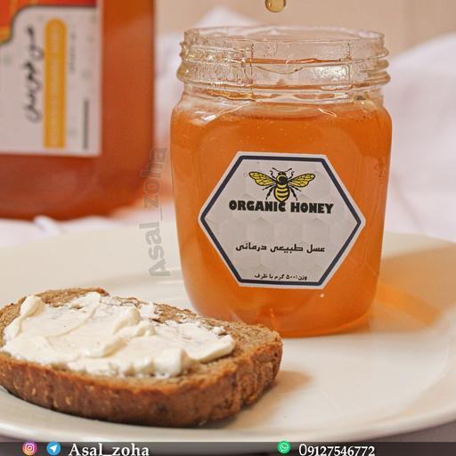 عسل طبیعی درمانی (500 گرم) صد در صد طبیعی و آنالیز شده با کیفیت بسیار اعلا