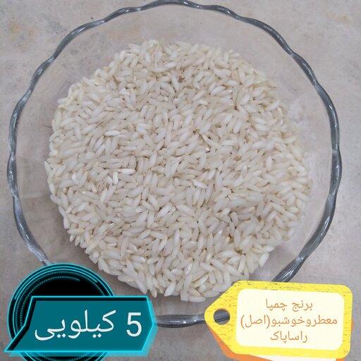 برنج چمپا، عنبربو (درجه 1، اصل، باعطرعالی )، 5 کیلویی. 