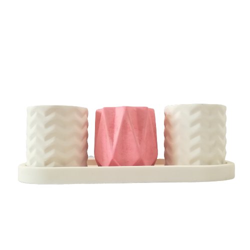 گلدان بتنی طرح دخترانه مجموعه 4 عددی