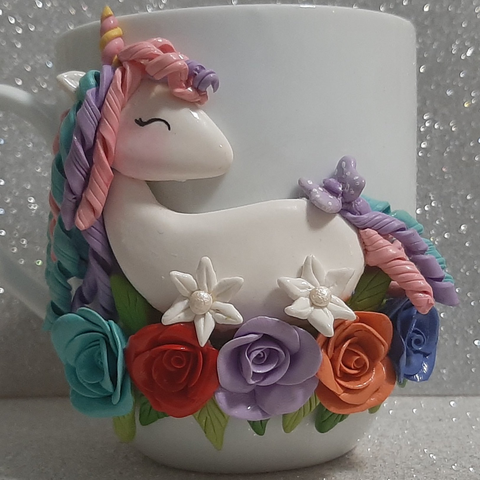 ماگ اسب شاخدار گل دار