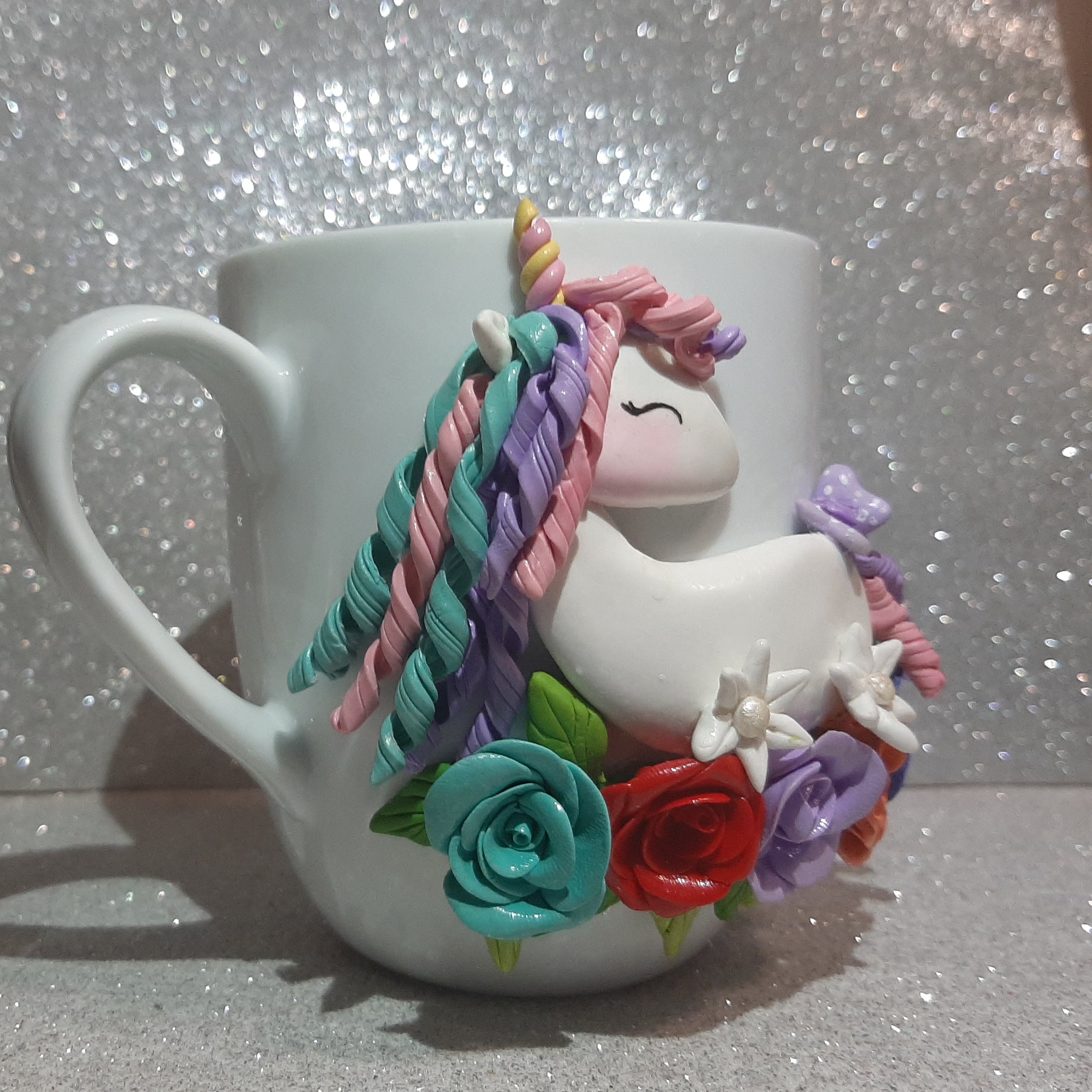 ماگ اسب شاخدار گل دار