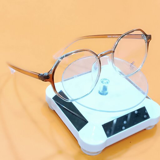 عینک طبی اسپرت چند ضلعی رنگ قهوه ای با عدسی آنتی رفلکس uv400همراه با جلد محافظ و دستمال 