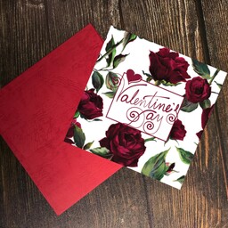 کارت پستال Valentines Day ولنتاین دکوفیوره به همراه پاکت