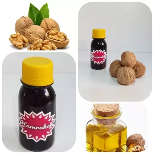 روغن گردو ارگانیک استخراج شده بصورت پرس سرد طبیعی صد در صد خالص (60میلی)