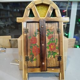 آینه و جاکلیدی چوبی  با طرح درب سنتی  زیبا و مقاوم