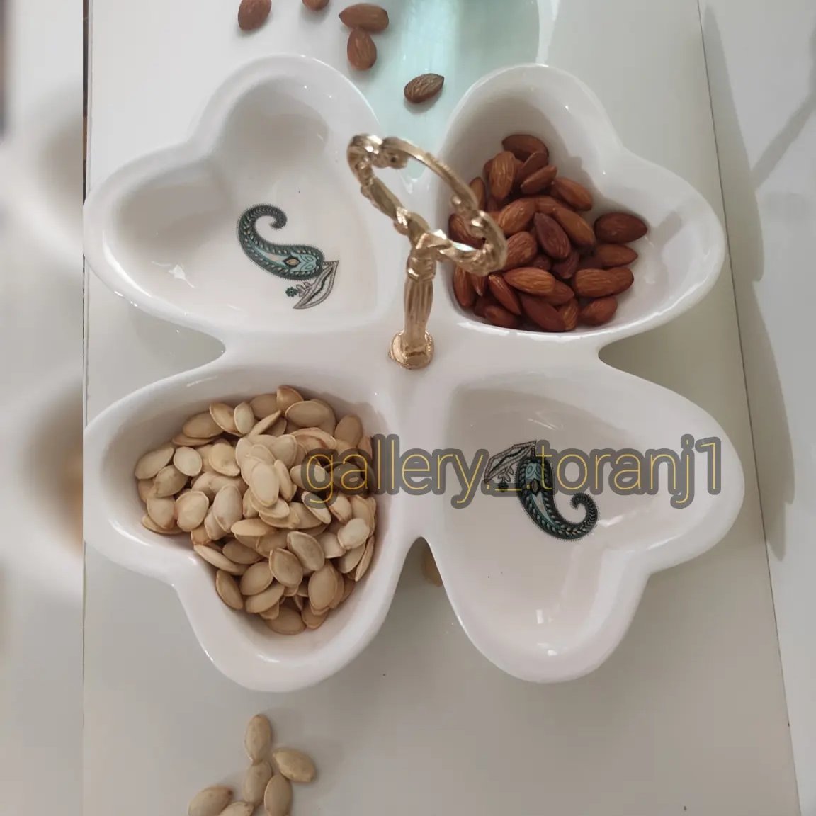 اردو خوری سرامیکی چهارقاب قلبی