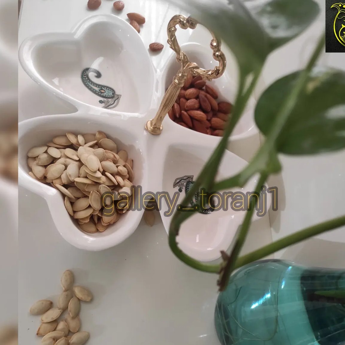اردو خوری سرامیکی چهارقاب قلبی