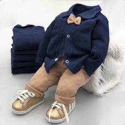 بلوز و شلوار پنبه پسرانه طرح آریو مناسب برای سایز نوزاد تا یکسال رنگبندی مطابق تصویر سایزبندی مطابق جدول سایز