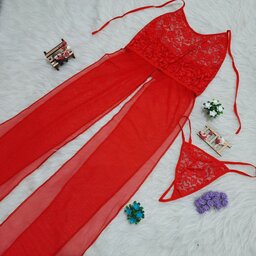 لباس خواب زنانه  بلند سایز بزرگ مناسب سایز44تا 48 در دو رنگ مشکی و قرمز کد100
