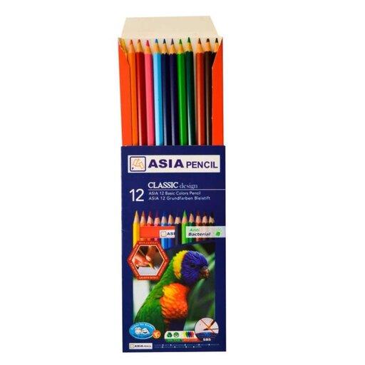 مداد رنگی 12 رنگ آسیا