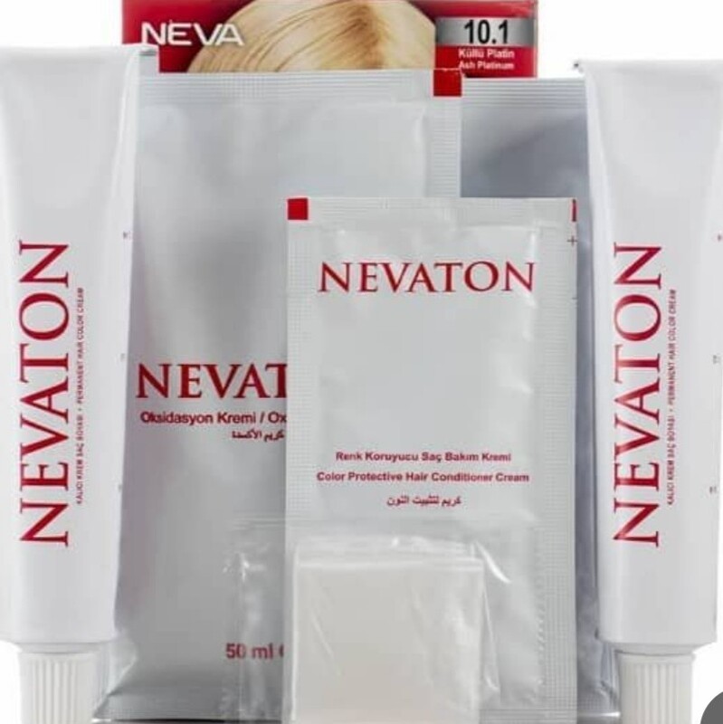 کیت رنگ موی نواتن Nevaton محصول ترکیه بلوند دودی پلاتینه