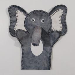 عروسک نمایشی دستی فیل عروسک بازی پارچه ای