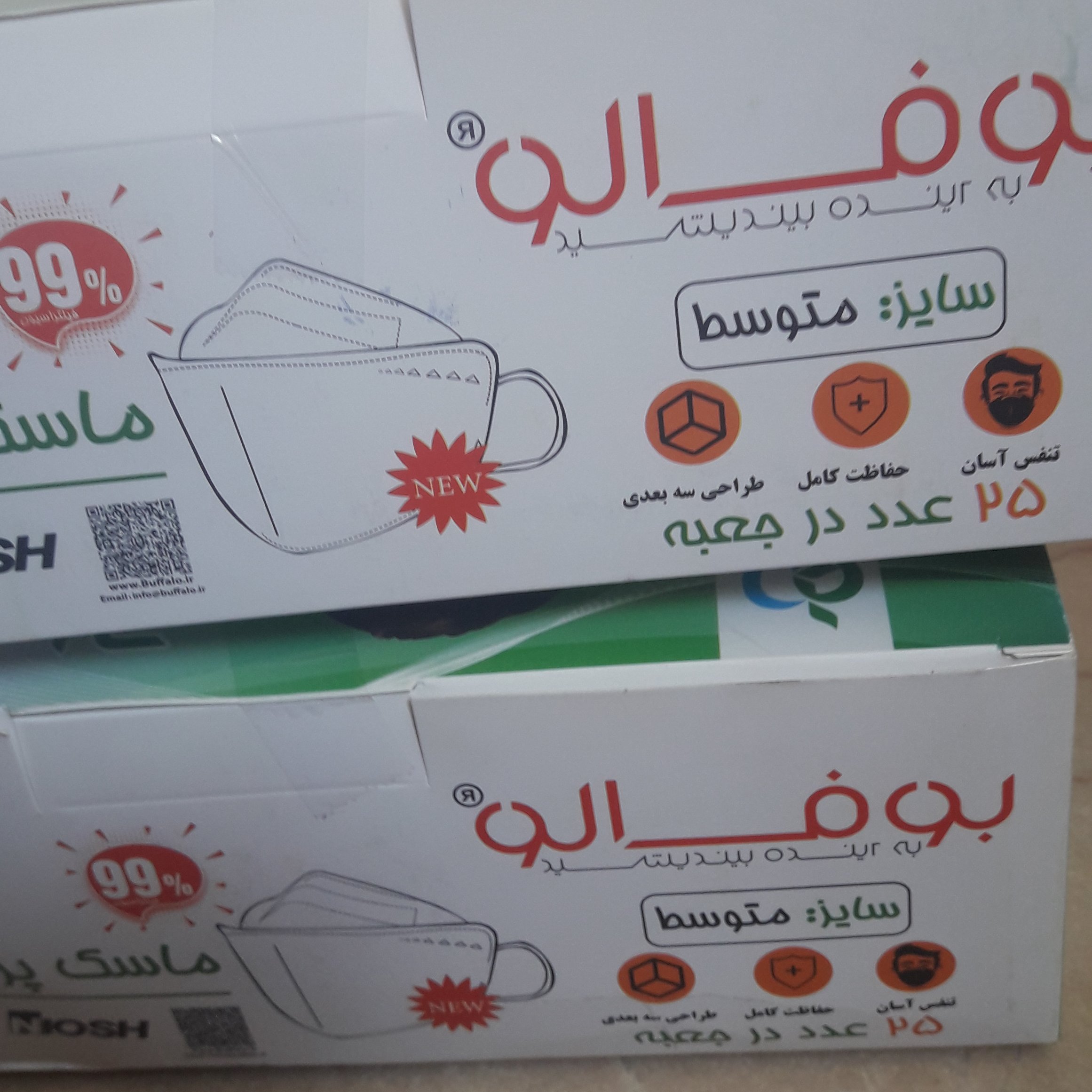 ماسک سه بعدی پزشکی یک بسته