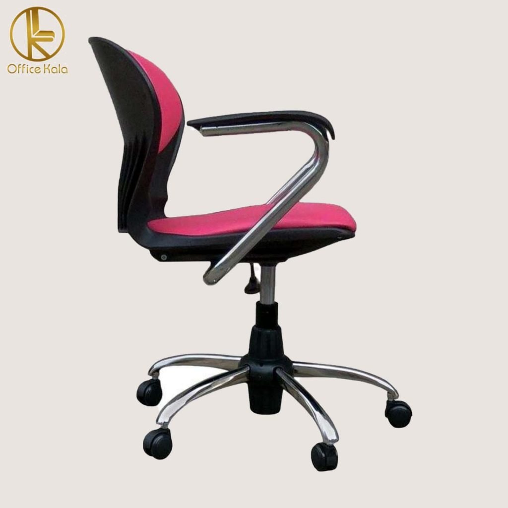 صندلی اداری کارمندی مدل صدفی دسته دار برند آفیس کالا 