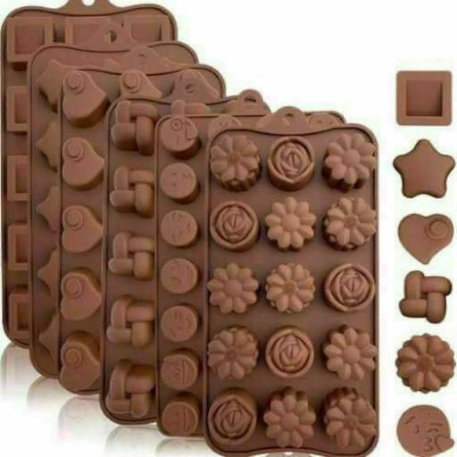 قالب شکلات سیلیکونی یک عددی 