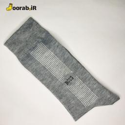 جوراب ساقدار مردانه طرح BOSS خاکستری